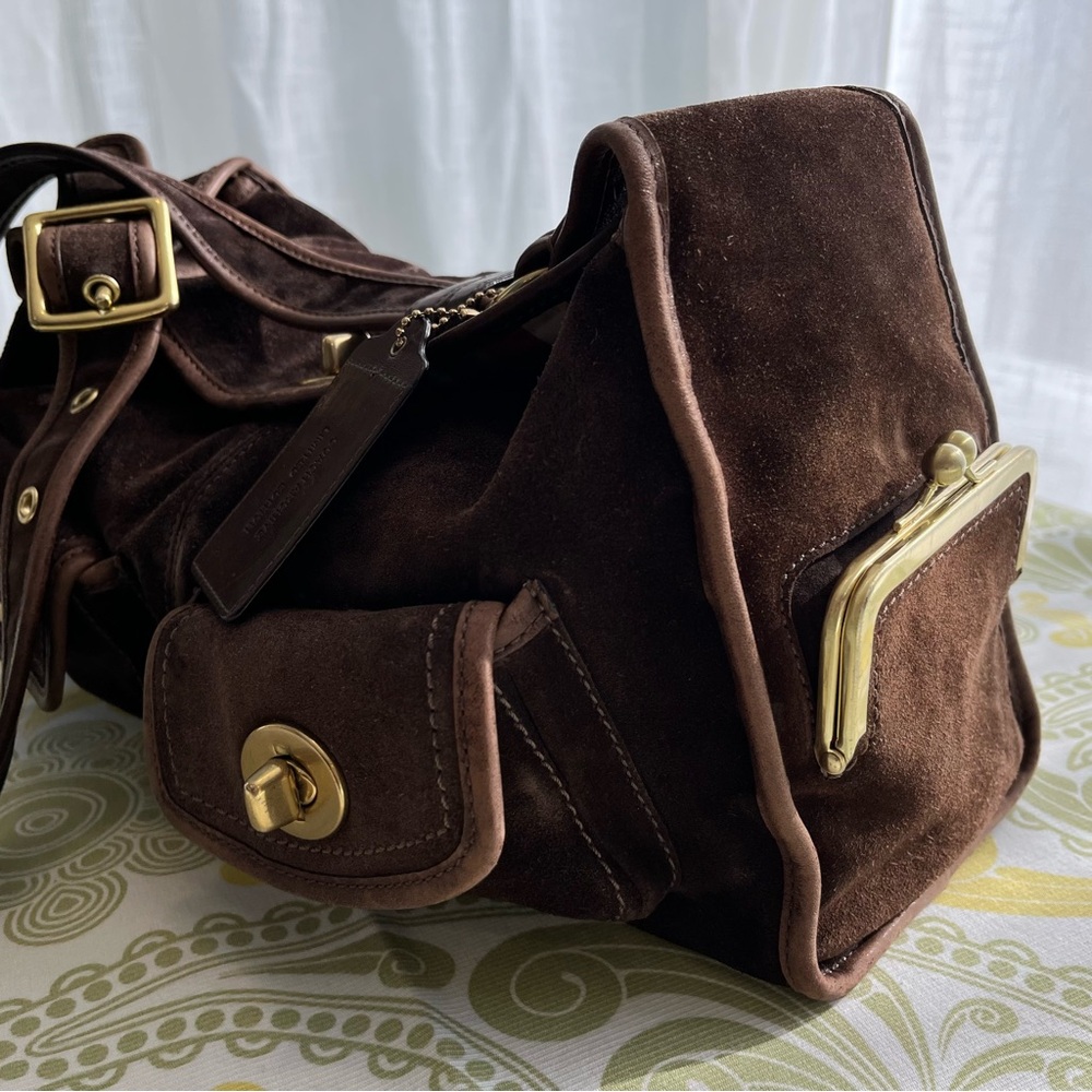 Coach Haversack Legacy Limited Edition Brown Suede Shoulder Bag - Picture 10 of 15